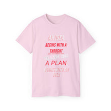 Load image into Gallery viewer, IDEAS, THOUGHTS, &amp; PLANS Unisex Ultra Cotton Tee
