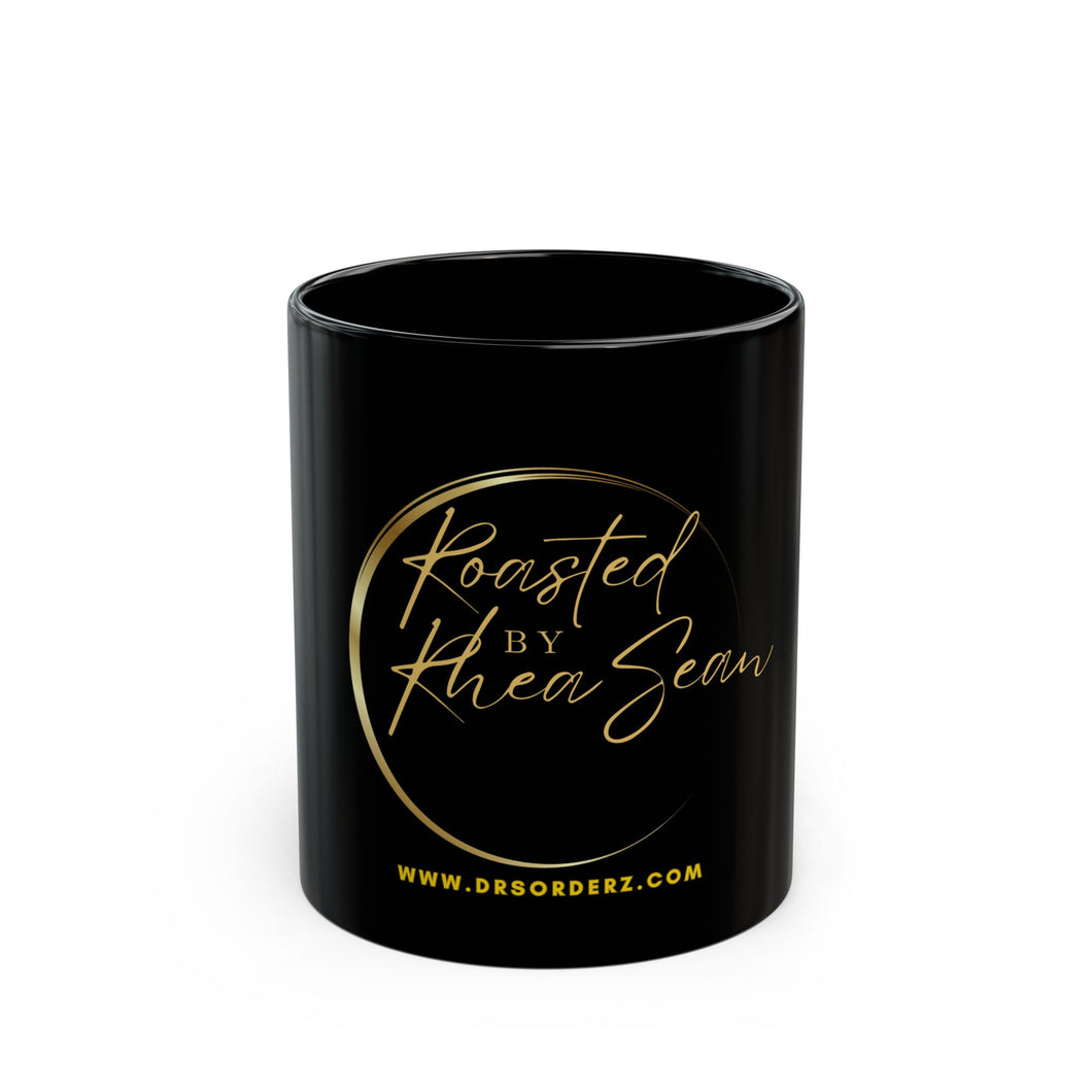Roasted By RheaSean Black Mug (11oz, 15oz)