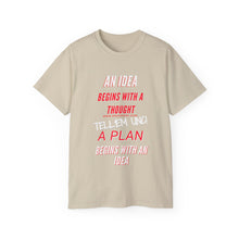 Load image into Gallery viewer, IDEAS, THOUGHTS, &amp; PLANS Unisex Ultra Cotton Tee
