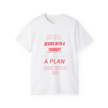 Load image into Gallery viewer, IDEAS, THOUGHTS, &amp; PLANS Unisex Ultra Cotton Tee
