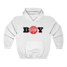Load image into Gallery viewer, &quot;BOY STOP&quot; LADIES Heavy Blend™ Hooded Sweatshirt
