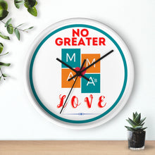 Load image into Gallery viewer, NO GREATER LOVE WHITE Wall clock
