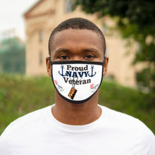 Load image into Gallery viewer, &quot;PROUD NAVY VET&quot; Mixed-Fabric Face Mask
