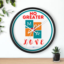 Load image into Gallery viewer, NO GREATER LOVE WHITE Wall clock
