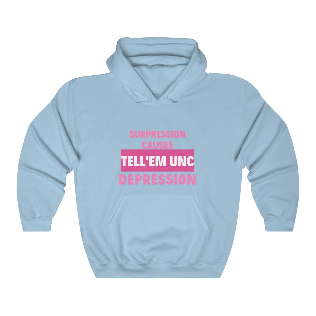 TELLEMUNC SUPPRESSION CAUSES DEPRESSION Unisex Heavy Blend™ Hooded Sweatshirt