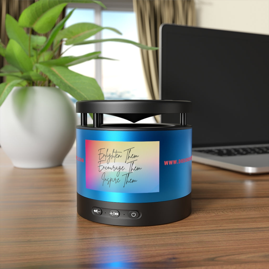 Enlighten Encourage & Inspire Metal Bluetooth Speaker and Wireless Charging Pad