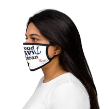 Load image into Gallery viewer, &quot;PROUD NAVY VET&quot; Mixed-Fabric Face Mask
