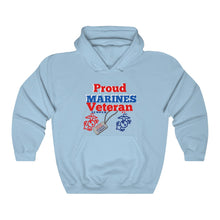 Load image into Gallery viewer, &quot;PROUD MARINES VETERAN&quot; Unisex Heavy Blend™ Hooded Sweatshirt
