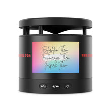 Load image into Gallery viewer, Enlighten Encourage &amp; Inspire Metal Bluetooth Speaker and Wireless Charging Pad

