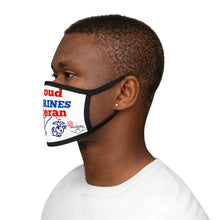 Load image into Gallery viewer, &quot;PROUD MARINES VET&quot; Mixed-Fabric Face Mask
