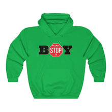 Load image into Gallery viewer, &quot;BOY STOP&quot; LADIES Heavy Blend™ Hooded Sweatshirt
