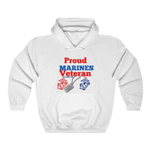 Load image into Gallery viewer, &quot;PROUD MARINES VETERAN&quot; Unisex Heavy Blend™ Hooded Sweatshirt

