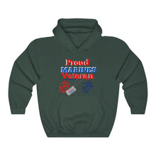 Load image into Gallery viewer, &quot;PROUD MARINES VETERAN&quot; Unisex Heavy Blend™ Hooded Sweatshirt
