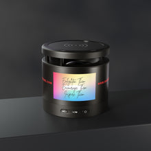Load image into Gallery viewer, Enlighten Encourage &amp; Inspire Metal Bluetooth Speaker and Wireless Charging Pad
