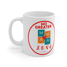 Load image into Gallery viewer, NO GREATER LOVE RED CIRCLE Ceramic Mug 11oz
