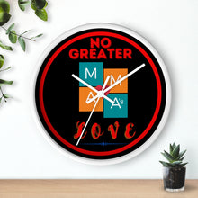 Load image into Gallery viewer, NO GREATER LOVE RED CIRCLE Wall clock
