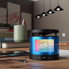 Load image into Gallery viewer, Enlighten Encourage &amp; Inspire Metal Bluetooth Speaker and Wireless Charging Pad

